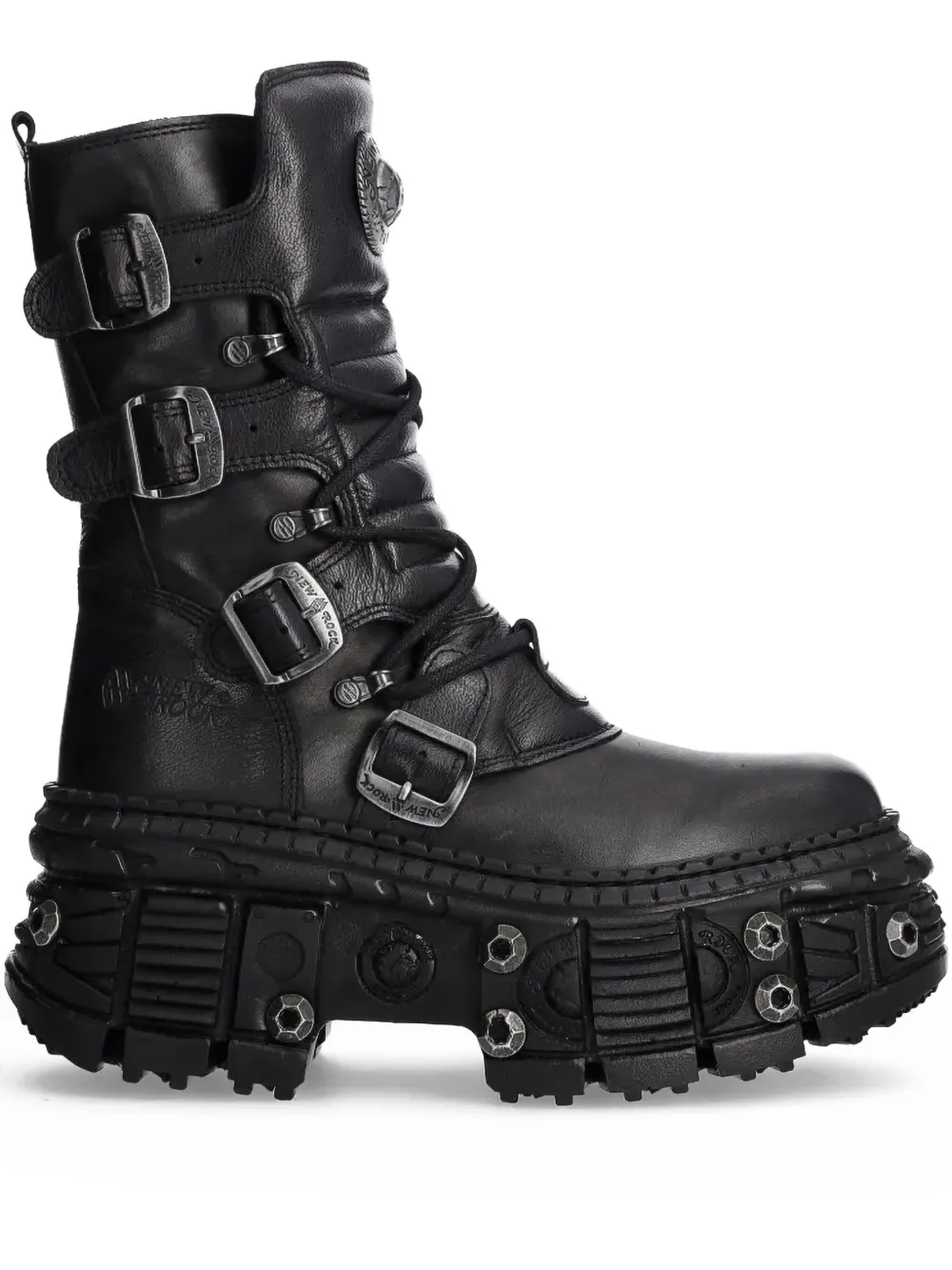 NEW ROCK 100mm M-WALL373-S11 platform boots Black