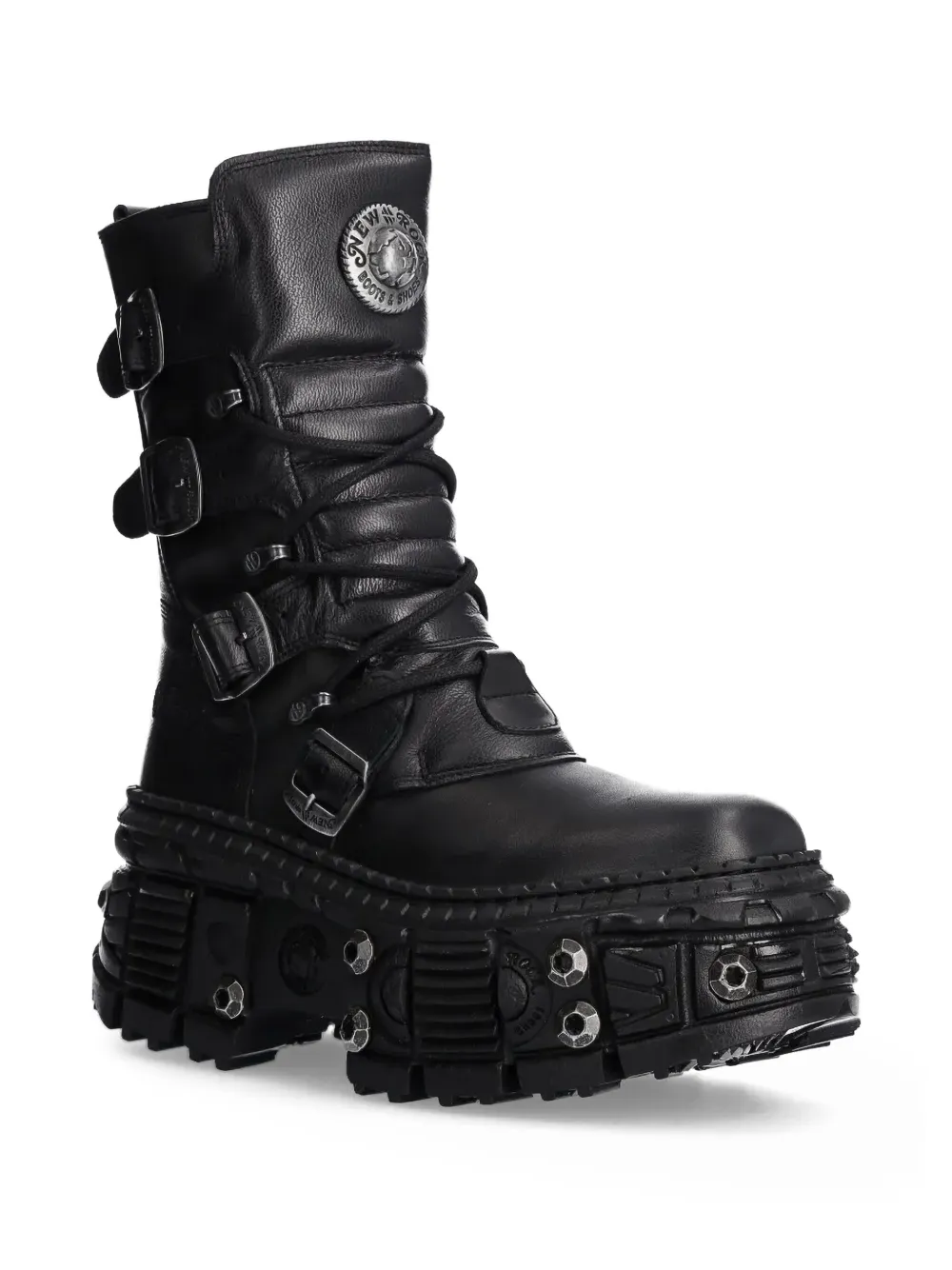 NEW ROCK 100mm M-WALL373-S11 platform boots Black