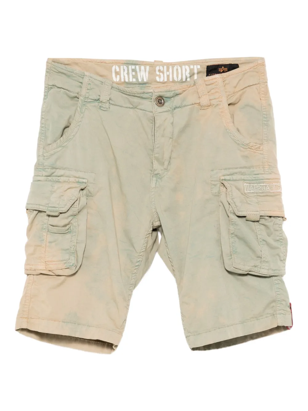 Alpha Industries Cargo shorts met logo Groen
