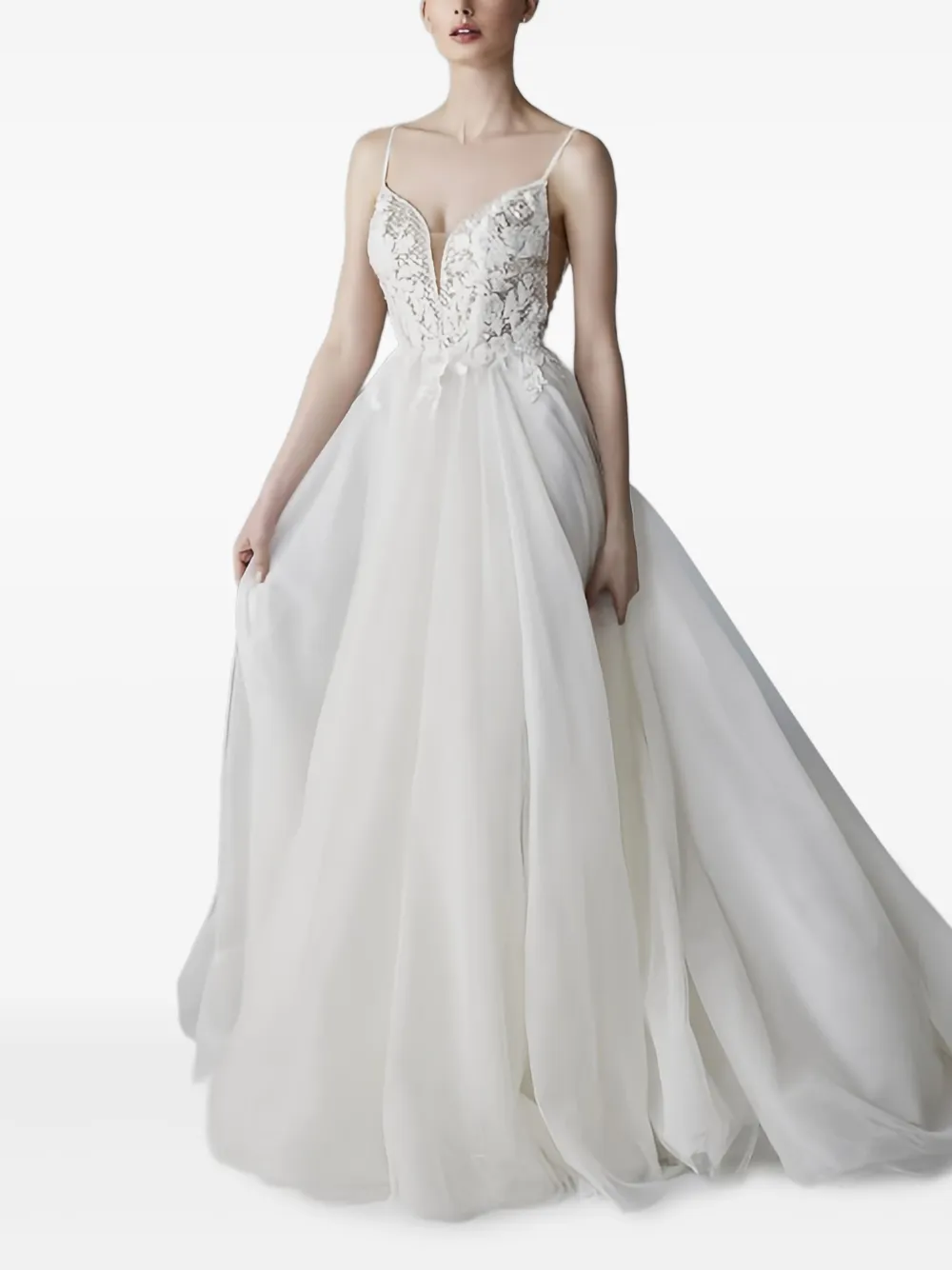 PRONOVIAS PARTY EDIT Ailidh criss-cross straps gown - Wit