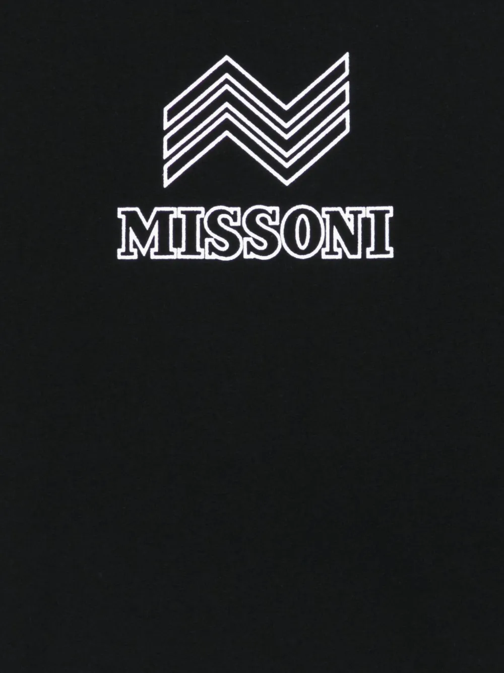 Missoni Kids chevron-logo t-shirt Zwart