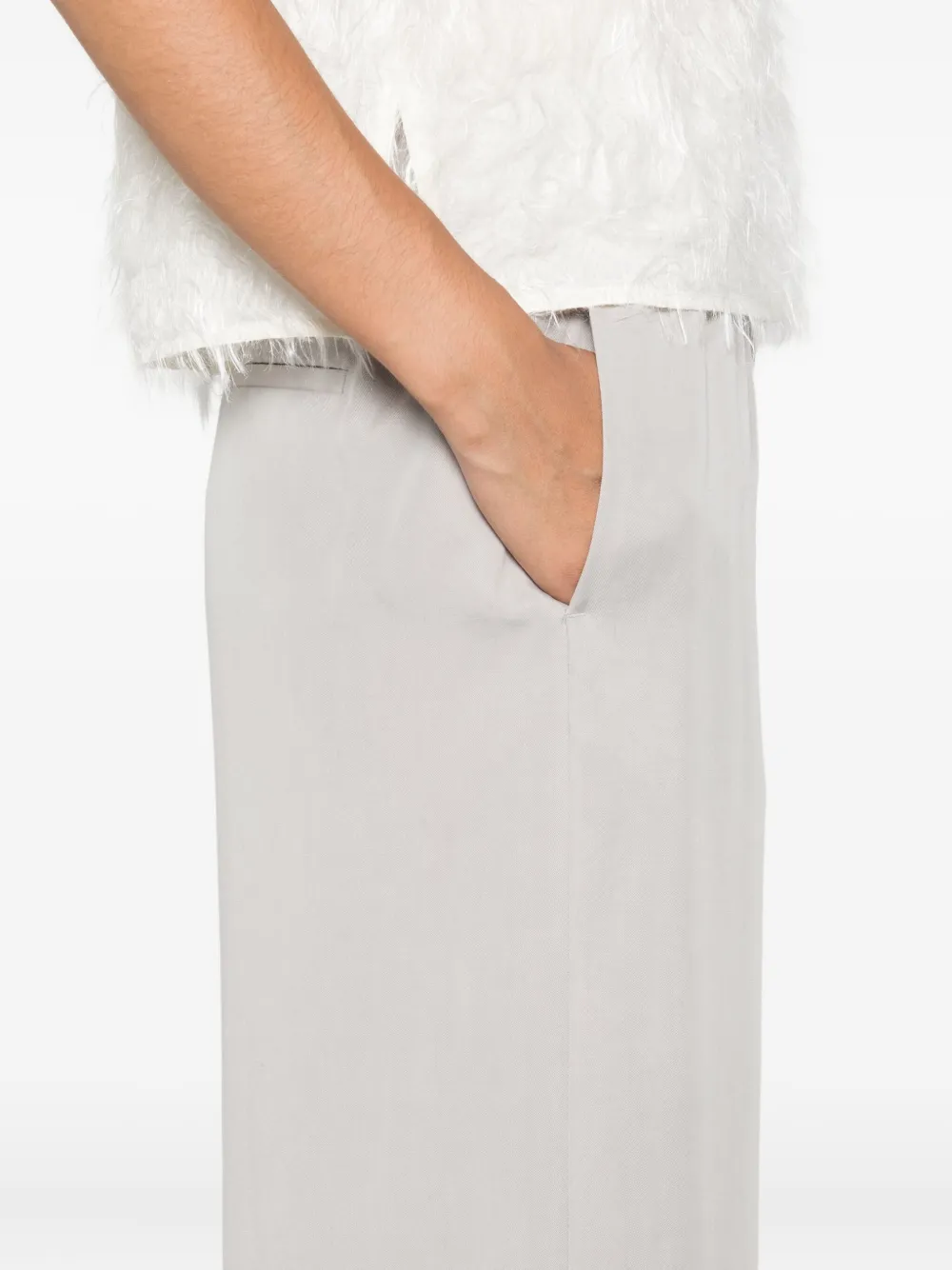 Peserico elastic-waist trousers Grijs
