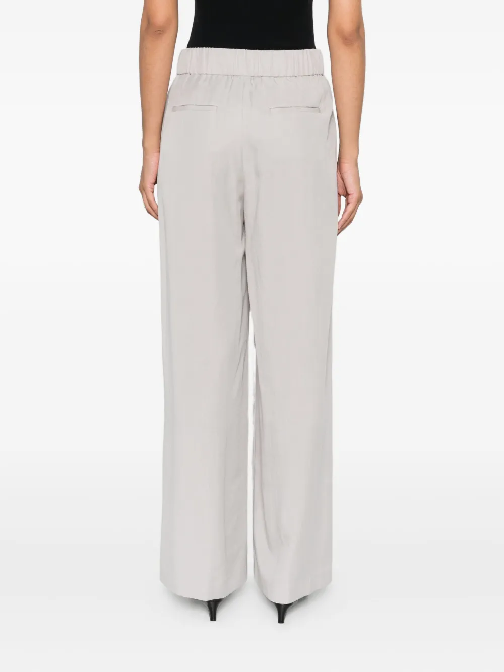 Peserico elastic-waist trousers Grijs