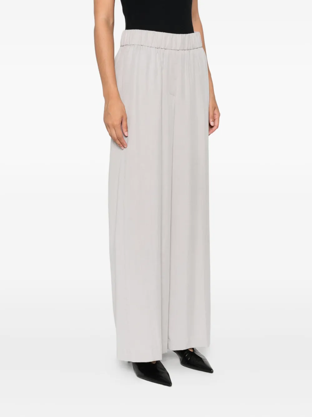 Peserico elastic-waist trousers Grijs