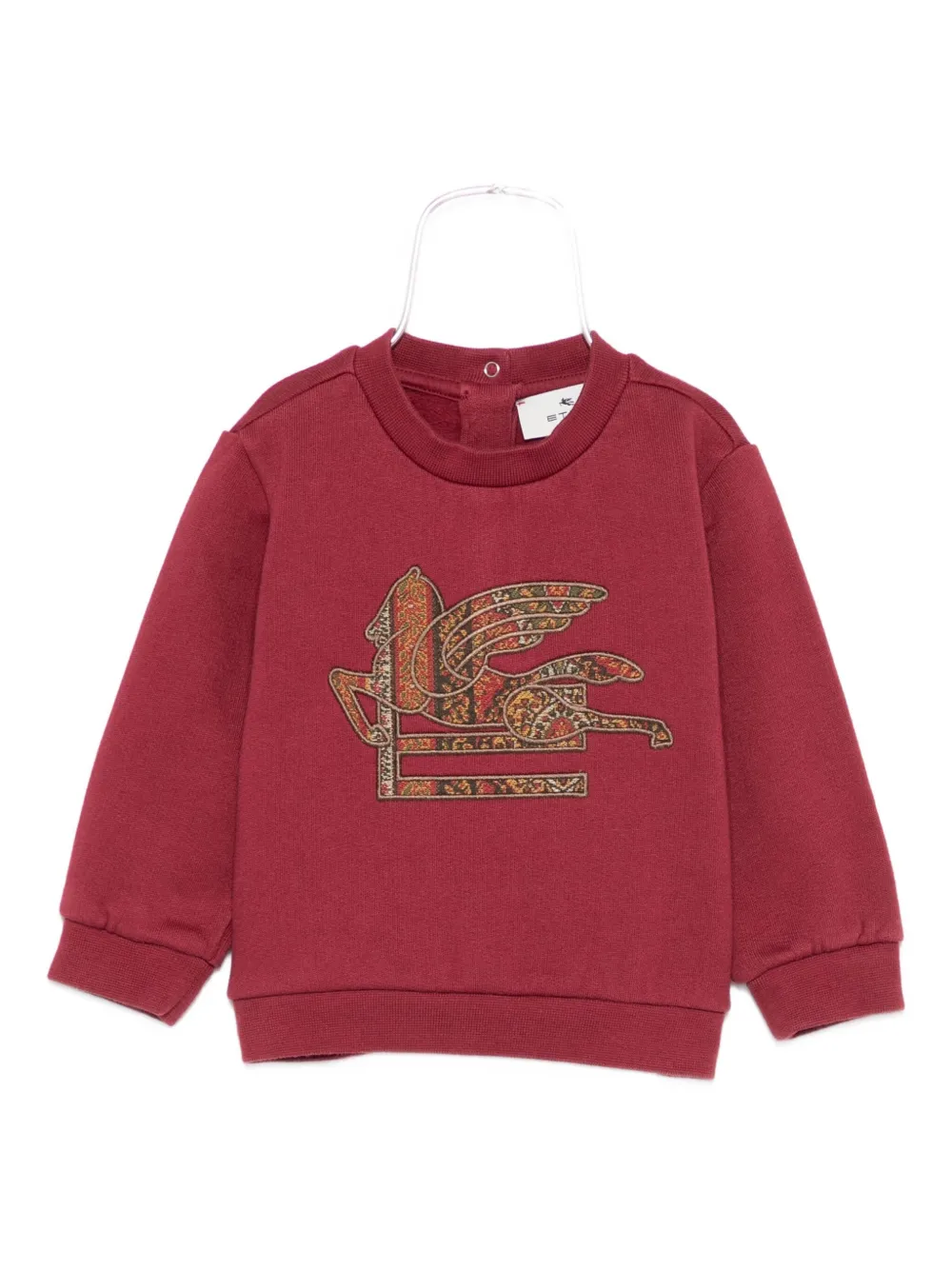 ETRO KIDS pegasus-embroidered sweatshirt - Rosso