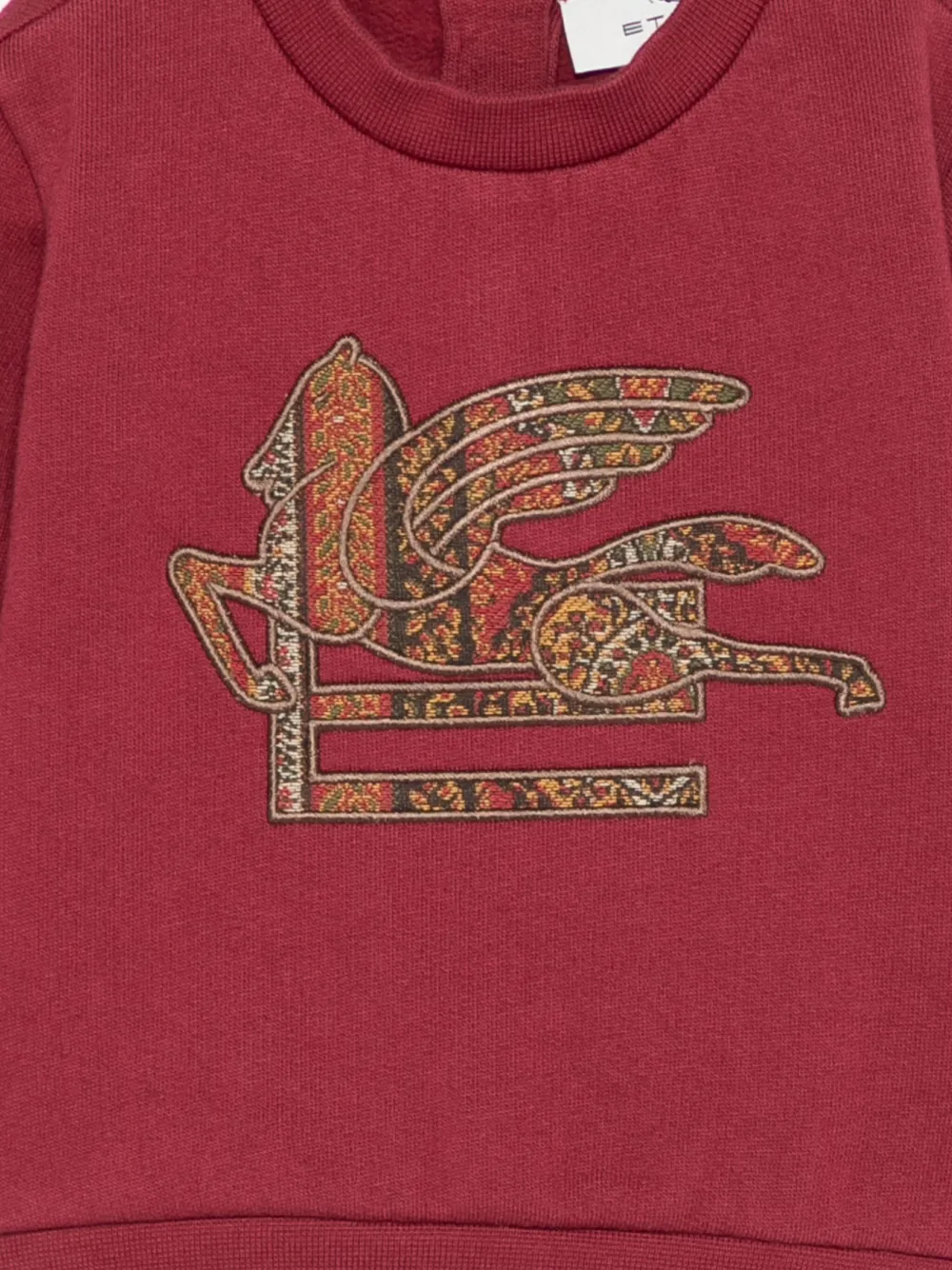 ETRO KIDS pegasus-embroidered sweatshirt Rood