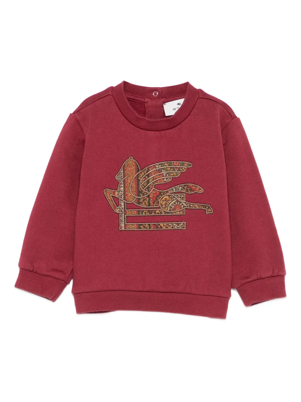 ETRO KIDS pegasus-embroidered sweatshirt Rood