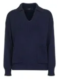 Weekend Max Mara patch-pockets v-neck sweaters - Blue