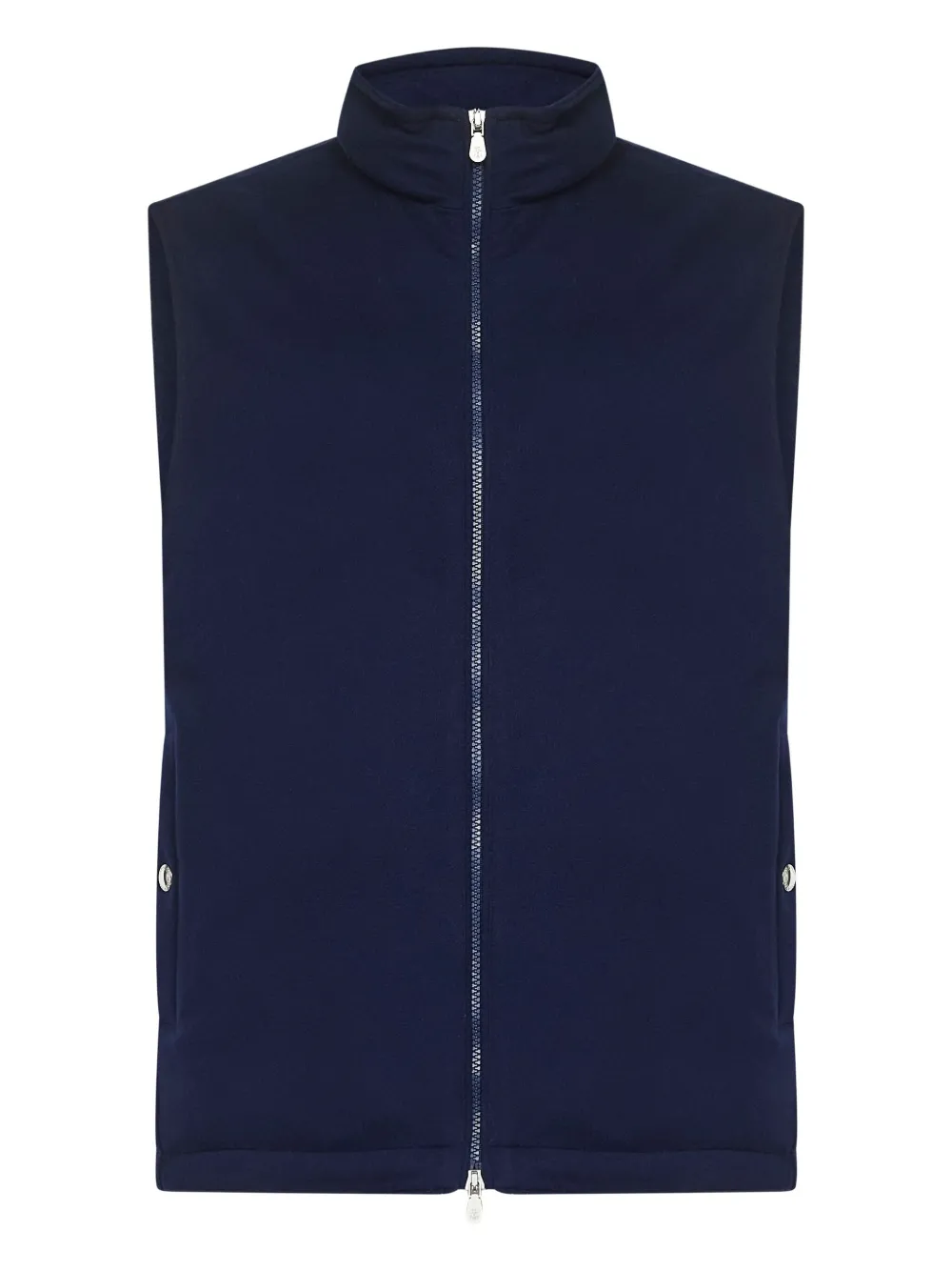 Brunello Cucinelli stand-collar zip-front gilet Blauw