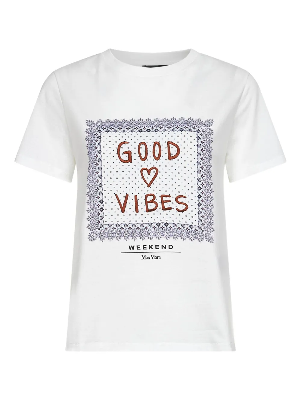 Weekend Max Mara T-shirt met borduurwerk Wit
