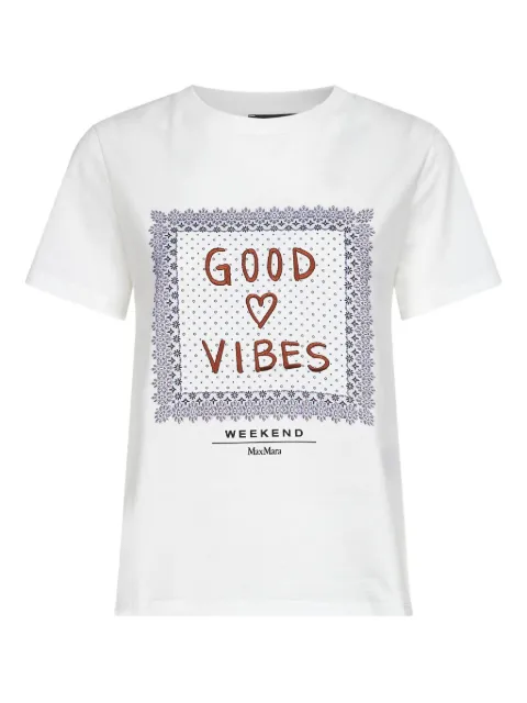 Weekend Max Mara embroidered-print cotton T-shirt