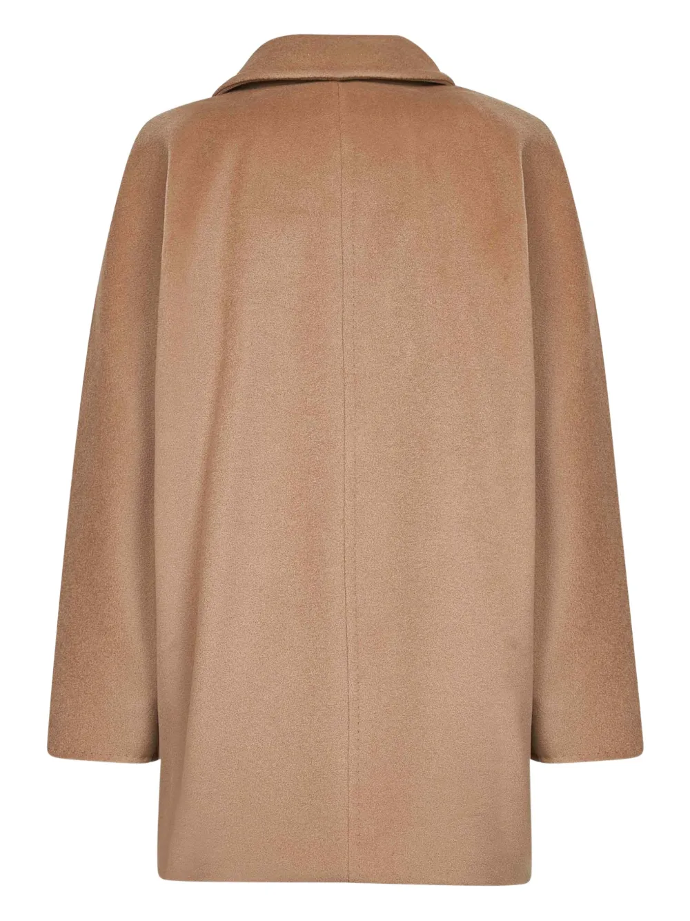Max Mara double-breasted lapel-collar coat Bruin