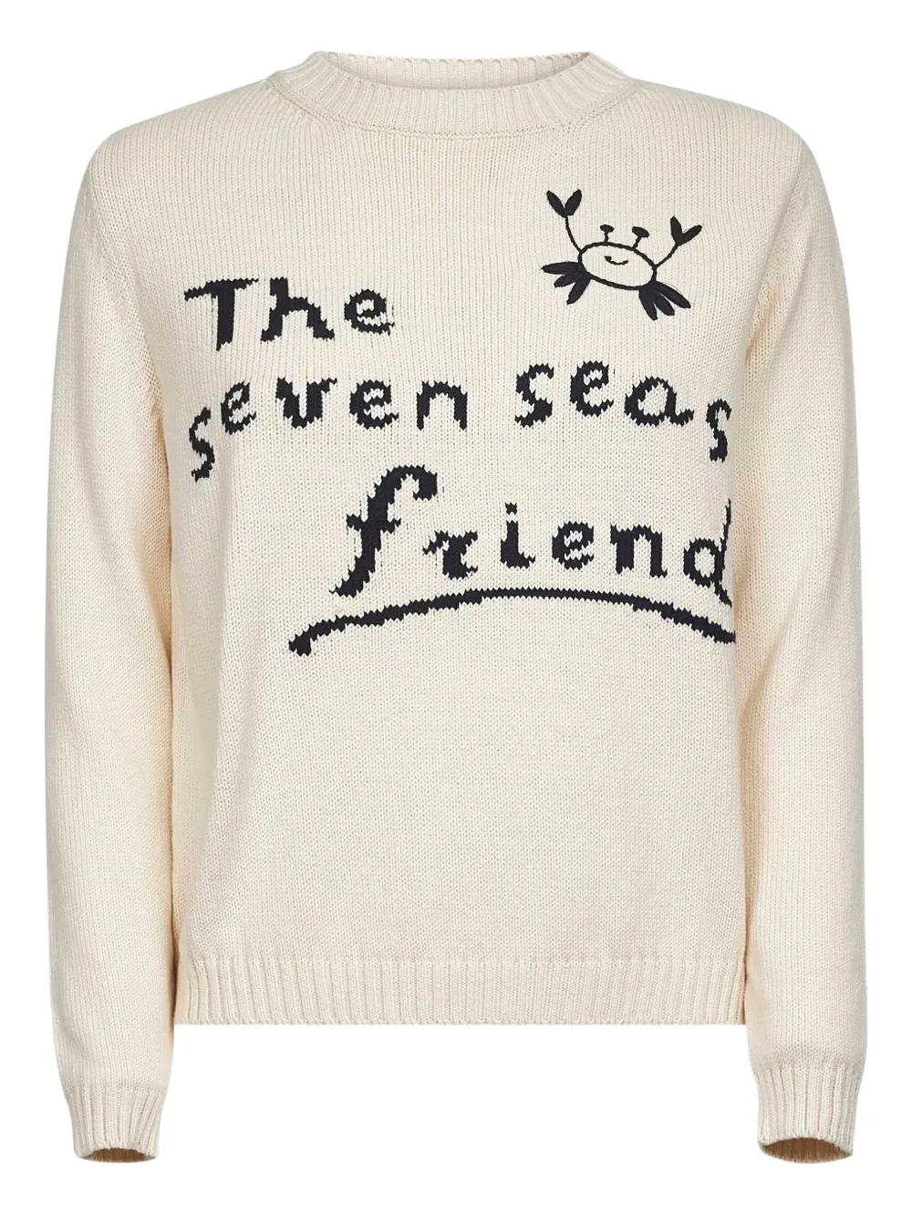 Weekend Max Mara Gebreide trui met krabpatroon Wit