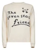 Weekend Max Mara crab-motif knitted sweater - White