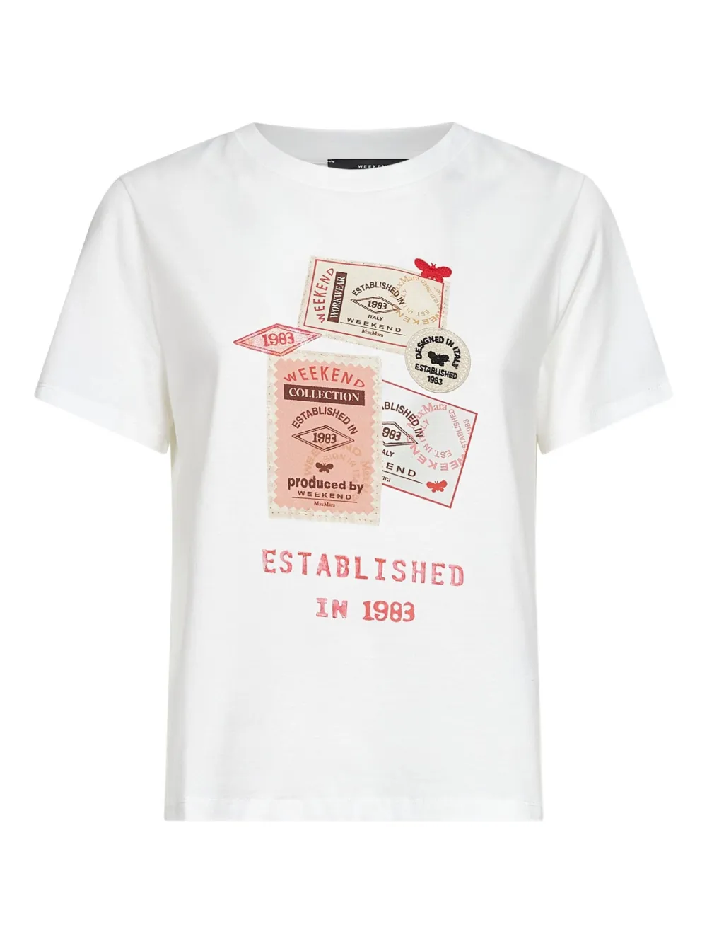 Weekend Max Mara Katoenen T-shirt met print Wit