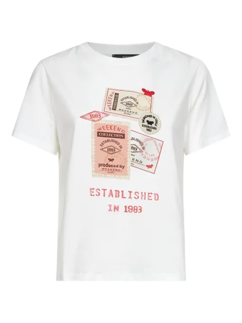 Weekend Max Mara postage-print cotton T-shirt