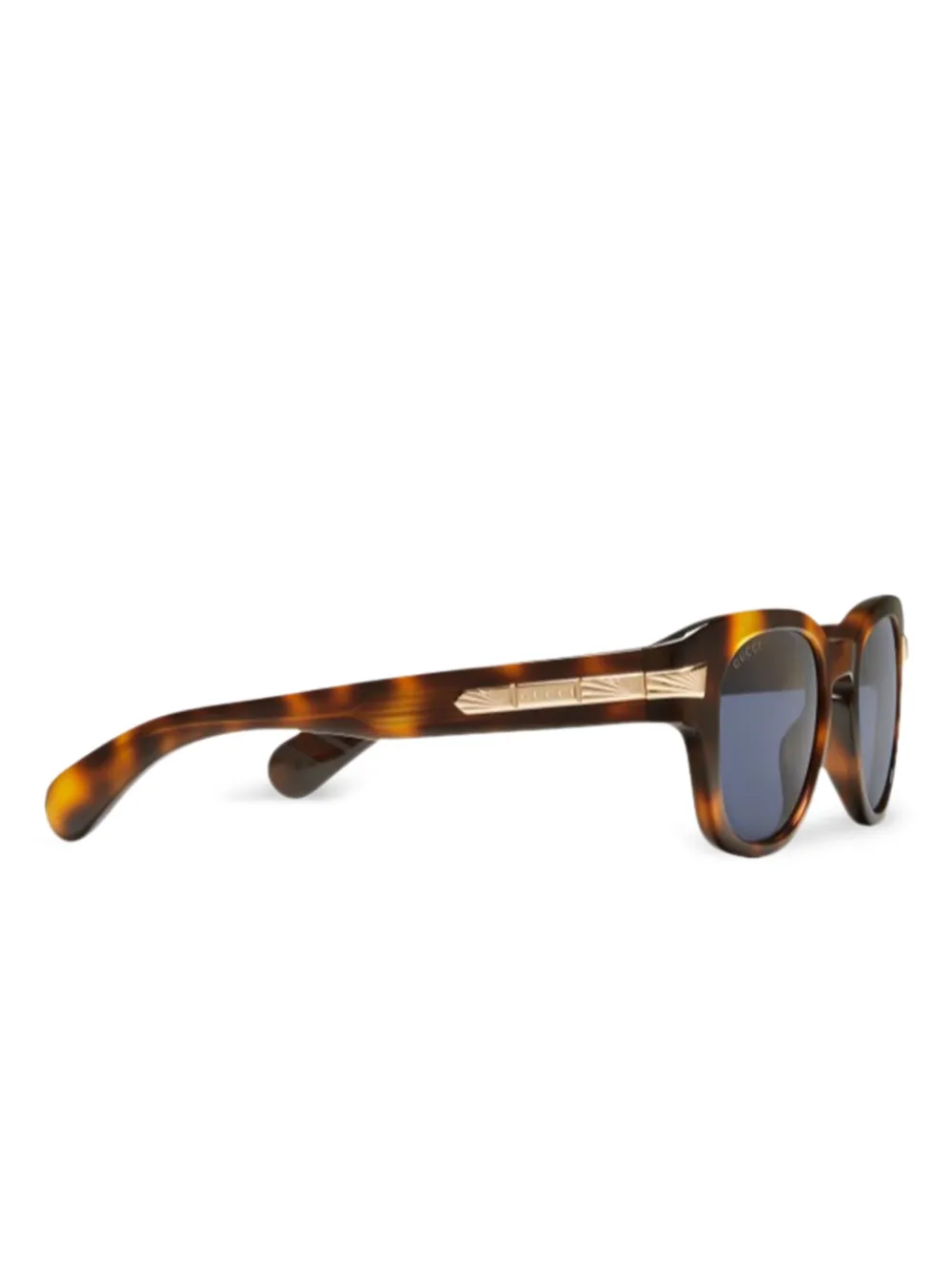 Gucci Eyewear GG778325 zonnebril met schildpadschild design Bruin