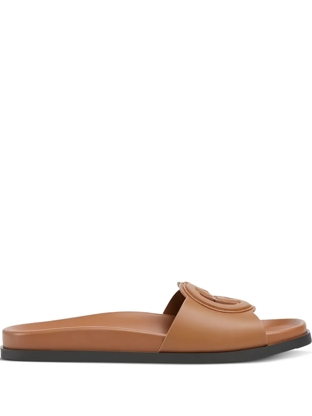 Gucci Interlocking G leather sandals Brown