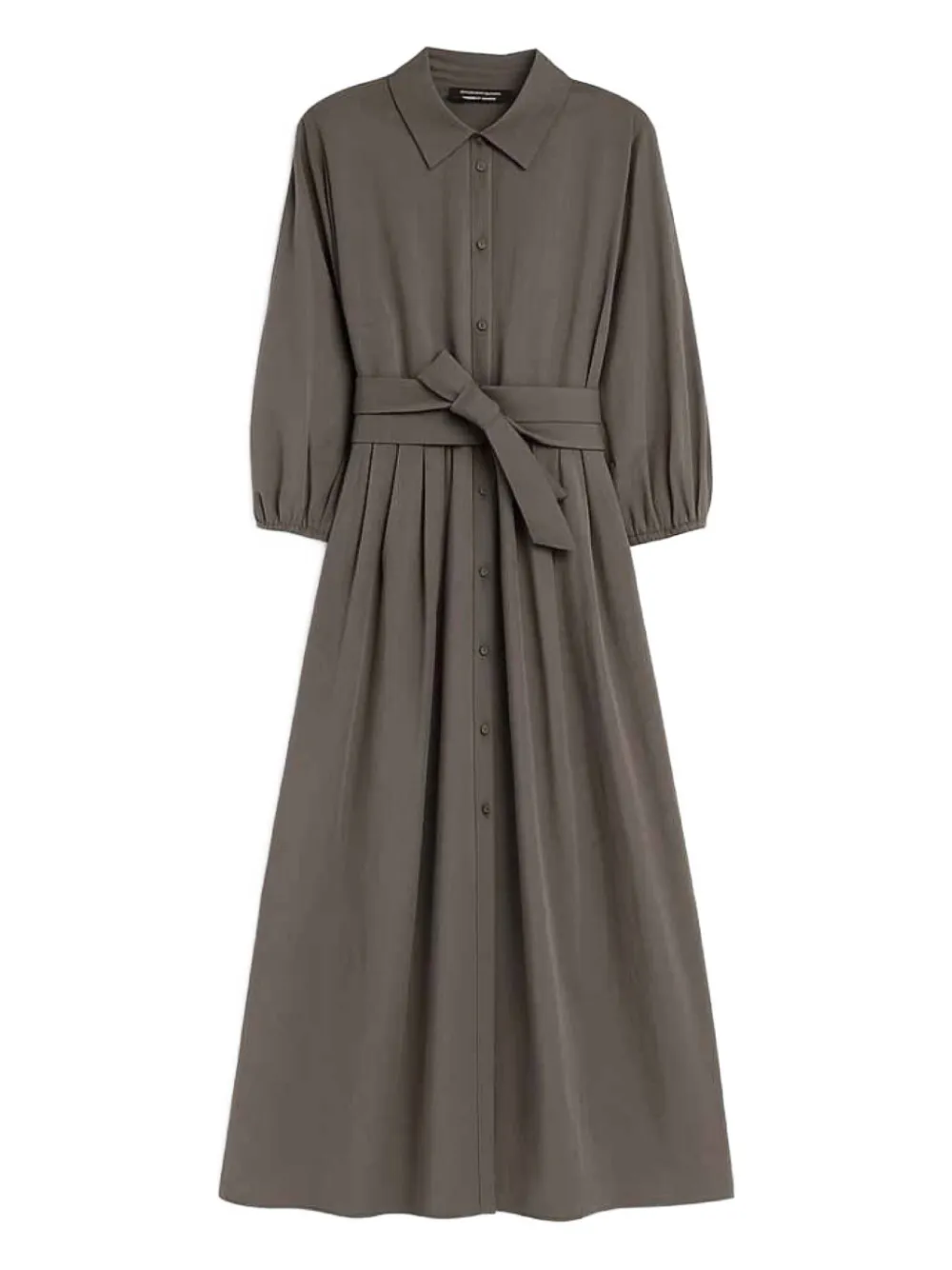 Weekend Max Mara Catone belted midi dress - グレー Weekend Max Mara Catone belted midi dress - グレー