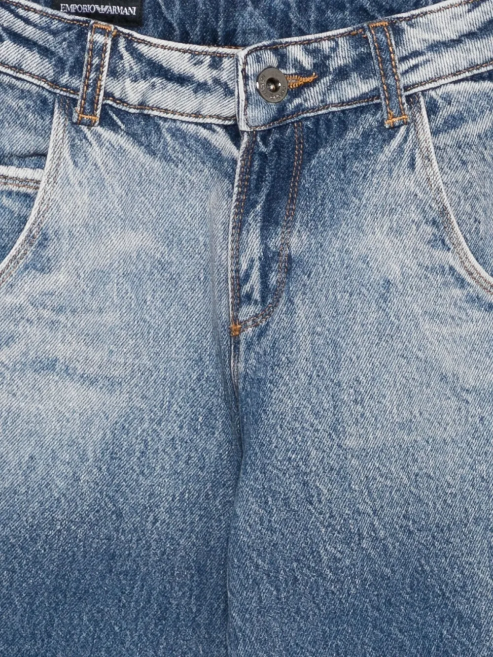 Emporio Armani Kids cotton jeans Blauw