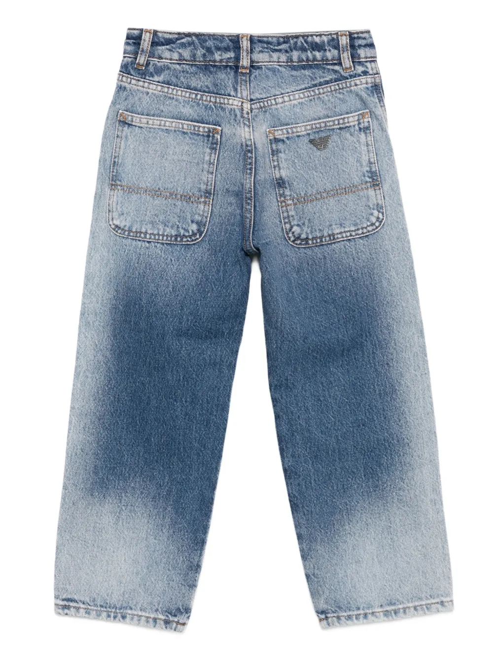 Emporio Armani Kids cotton jeans Blauw