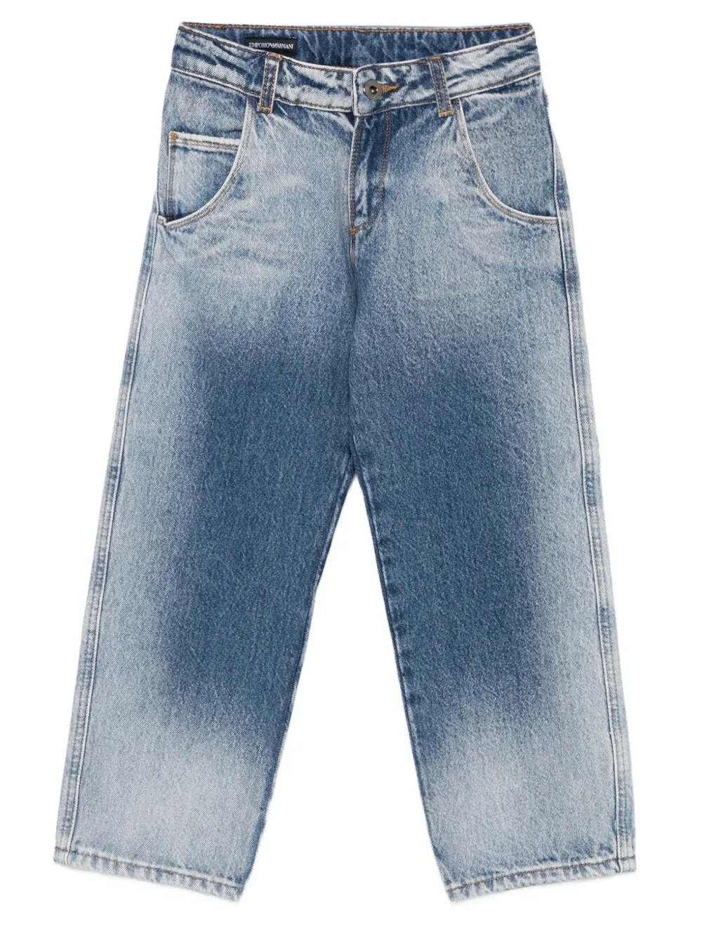 Emporio Ar i Kids cotton jeans Blauw