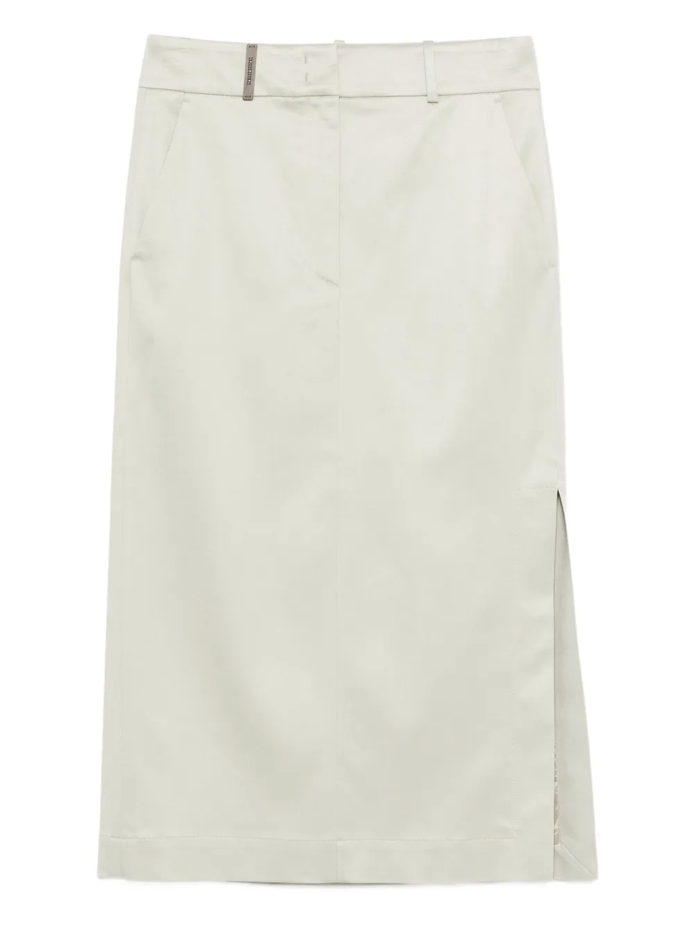 Peserico Side-slit Midi Pencil Skirt In Green