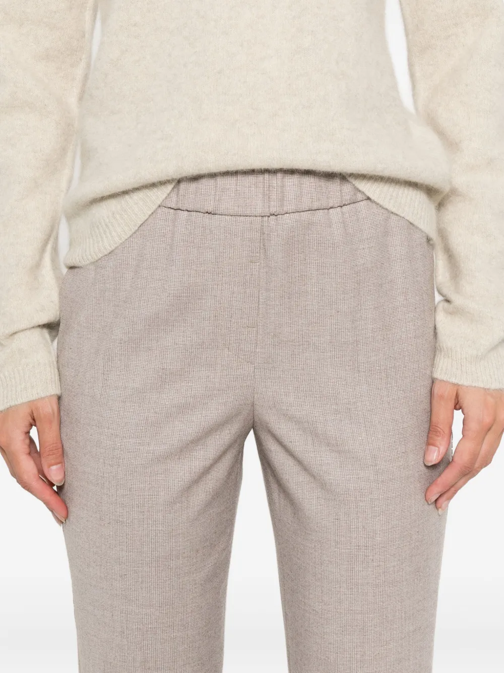 Peserico elastic-waist trousers Beige