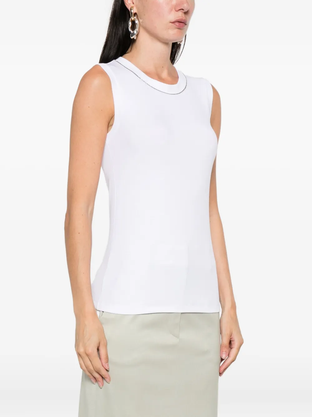 Peserico sleeveless tank top Wit