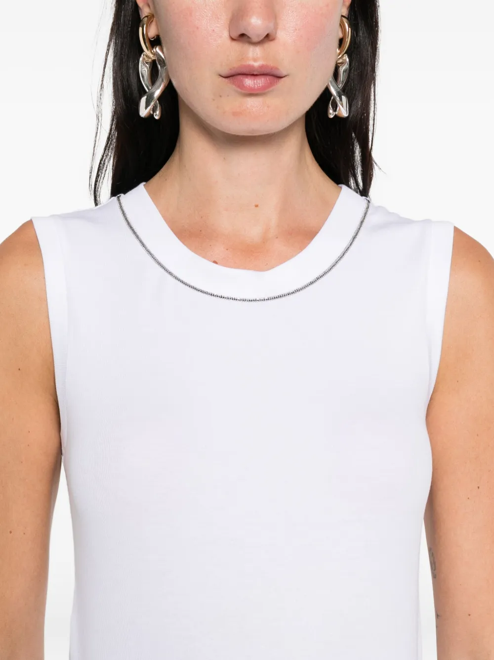 Peserico sleeveless tank top Wit