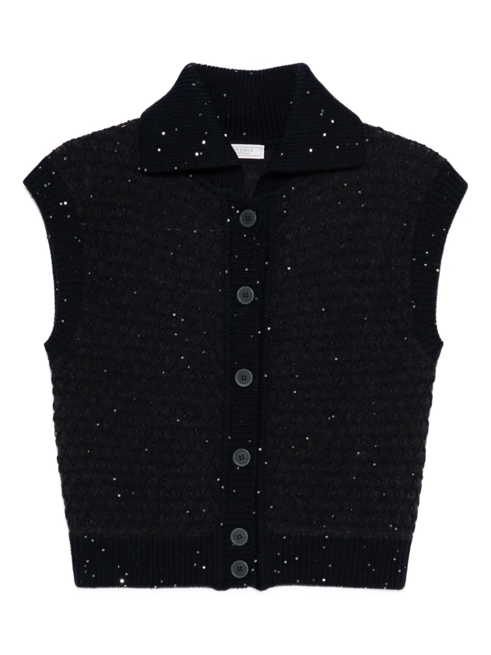 Peserico embellished buttoned vest Blauw