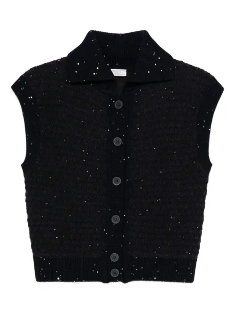 Peserico embellished buttoned vest