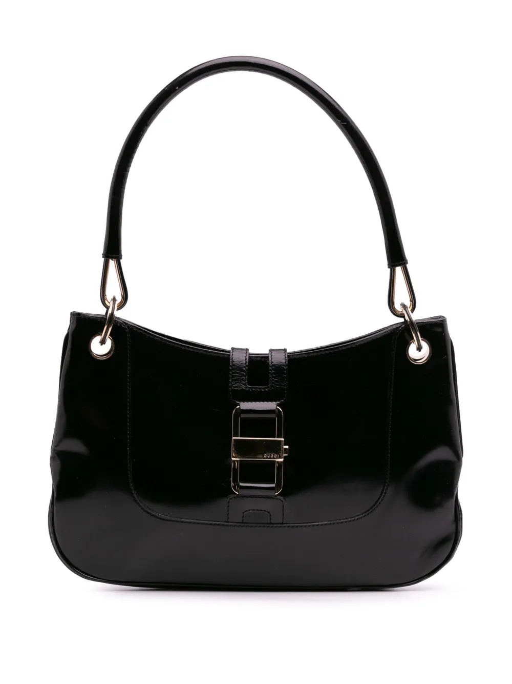 Gucci Pre-Owned 2000-2015 パテントレザー ショルダーバッグ - ブラック Gucci Pre-Owned 2000-2015 パテントレザー ショルダーバッグ - ブラック