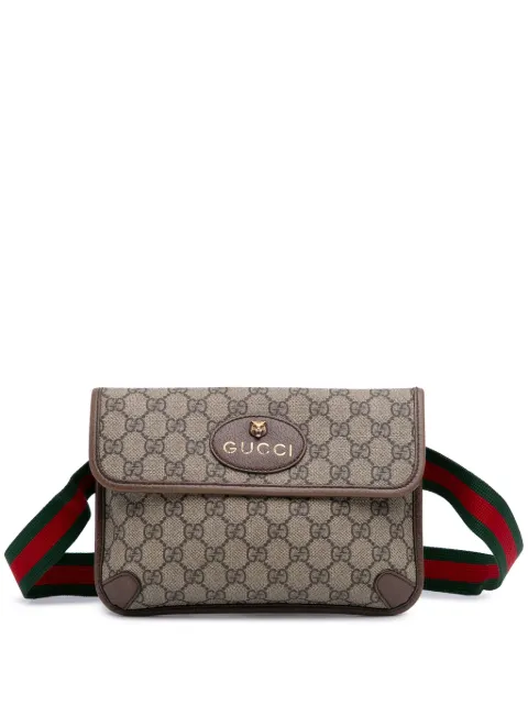 Gucci Pre-Owned Marsupio Neo Vintage in tessuto GG Supreme con decorazione Web 2016-2025