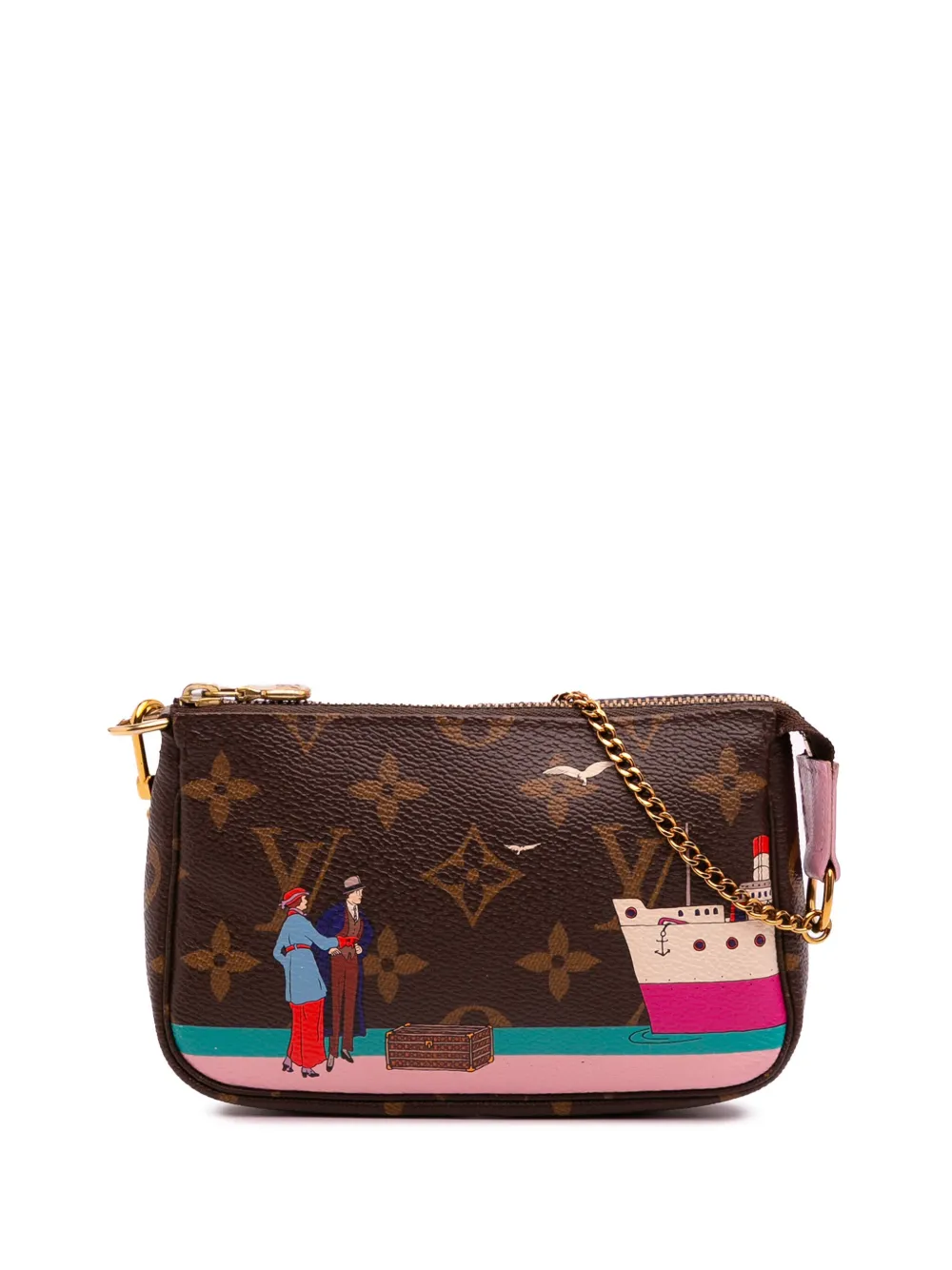Louis Vuitton Pre-Owned 2016 モノグラム トランスアトランティック ミニ ポシェット アクセソワール Louis Vuitton Pre-Owned 2016 モノグラム トランスアトランティック ミニ ポシェット アクセソワール