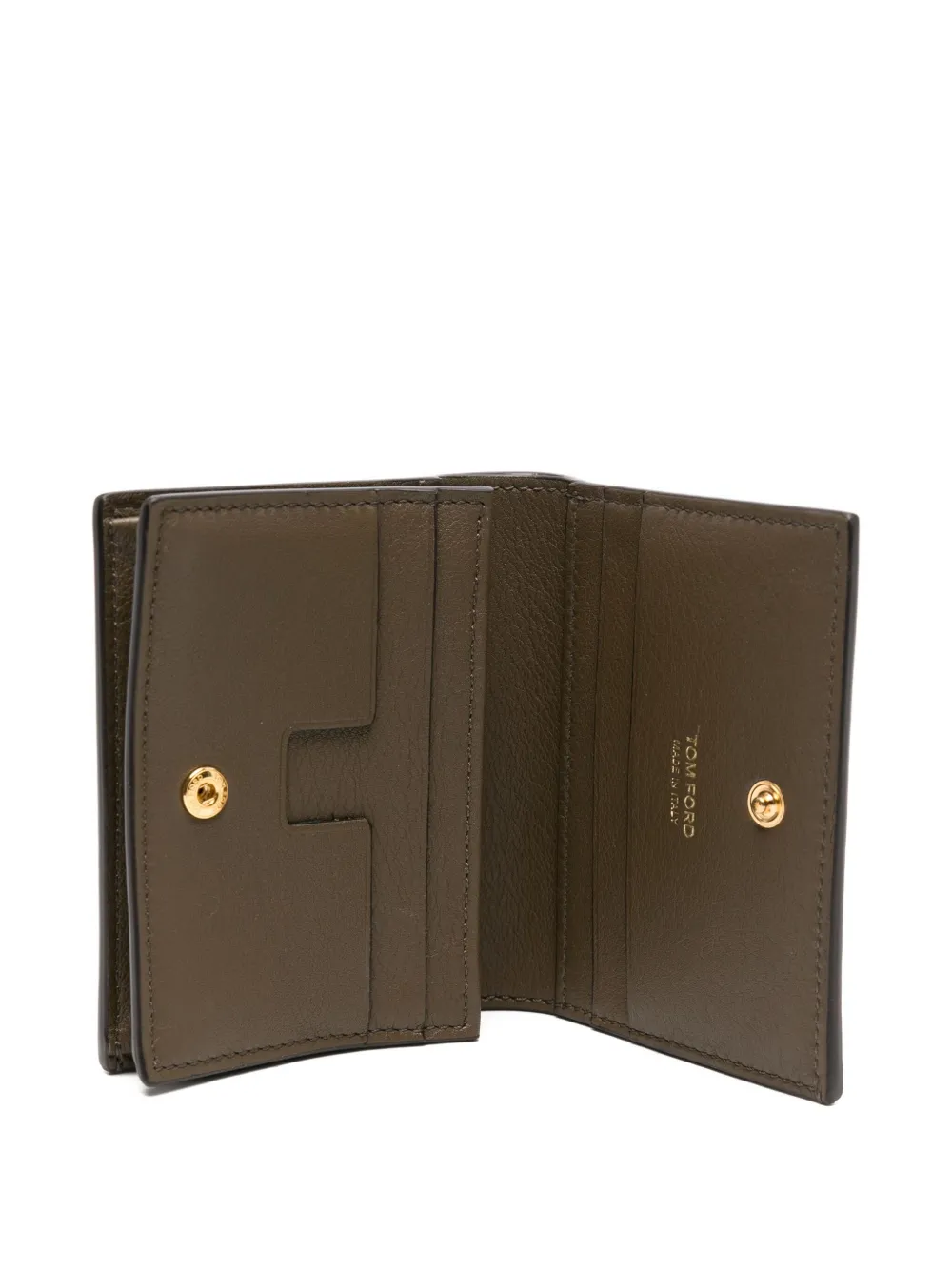 TOM FORD Leren portemonnee met hangslot Groen