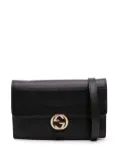 Gucci Pre-Owned 2000-2015 Interlocking G Dollar Calfskin Wallet on Chain crossbody bag - Black