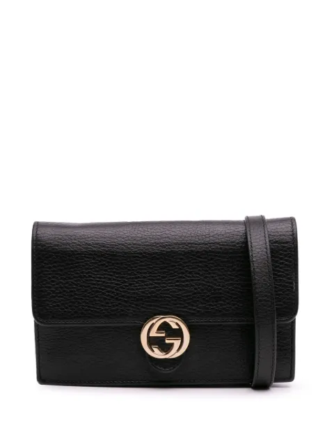 Gucci Pre-Owned 2000-2015 Interlocking G Dollar Calfskin Wallet on Chain crossbody bag