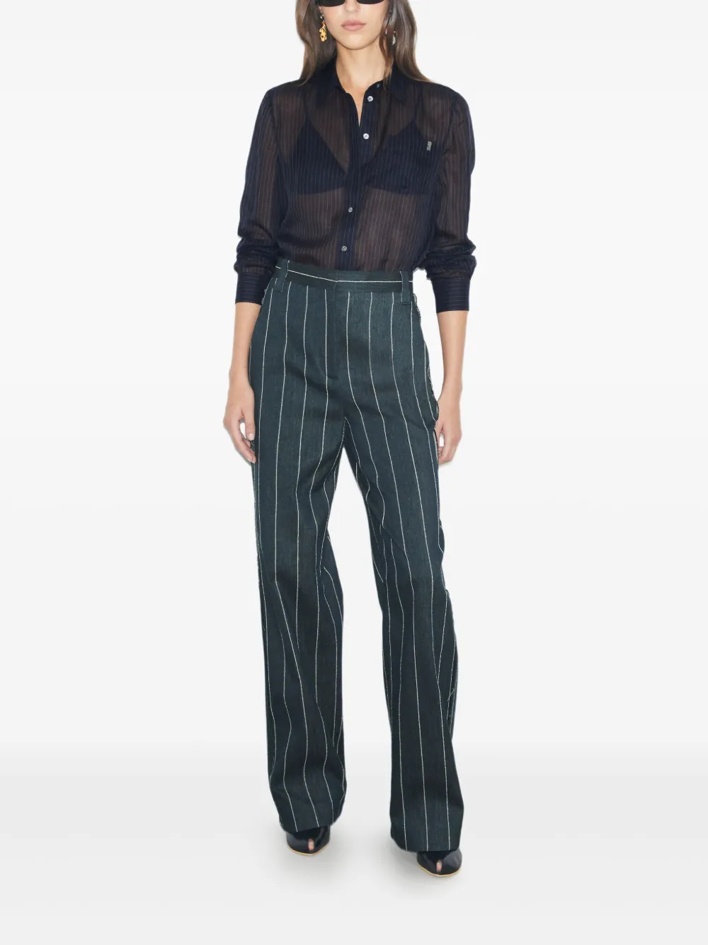 Tory Burch Gestreepte broek Blauw
