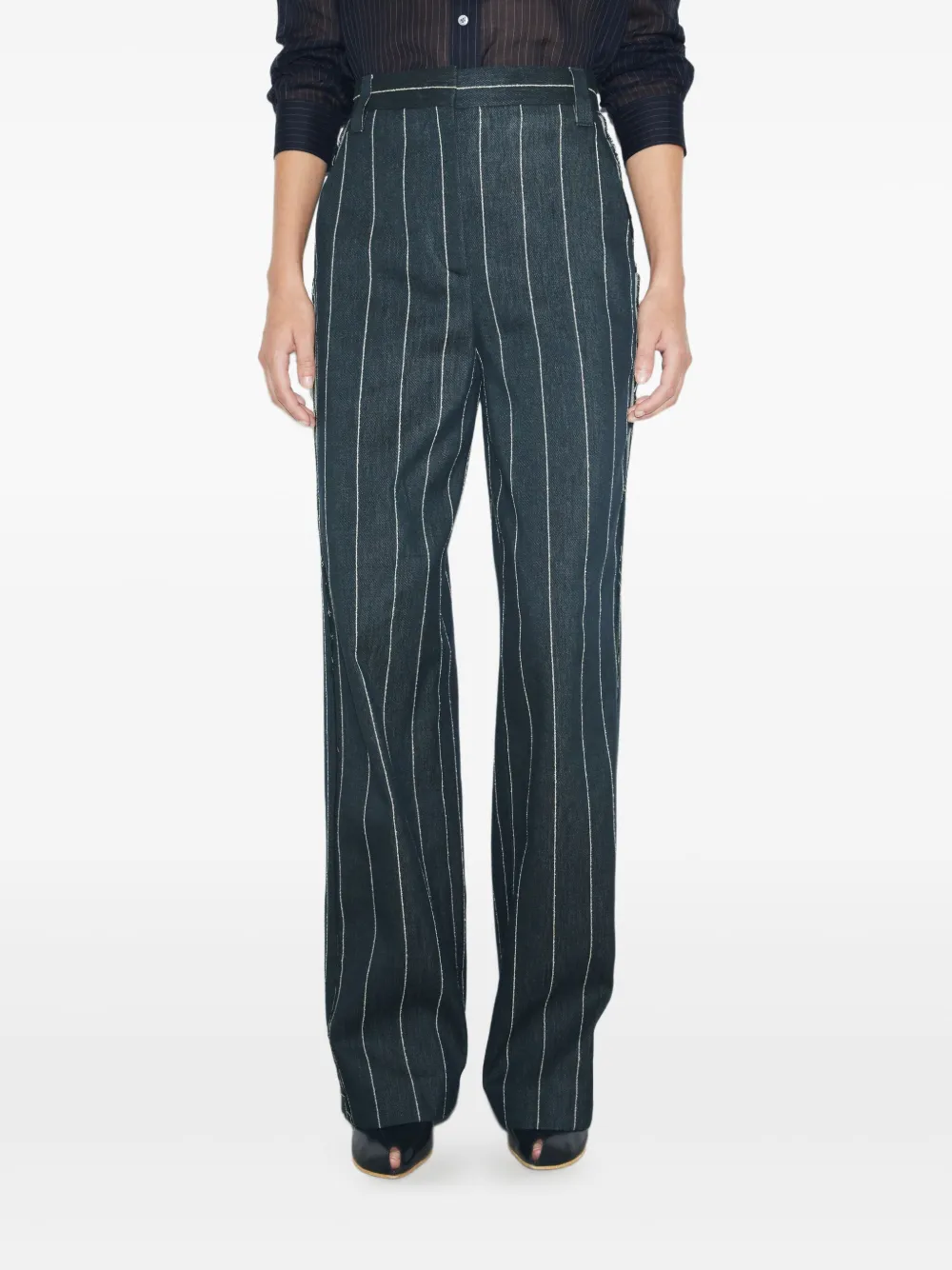 Tory Burch Gestreepte broek Blauw