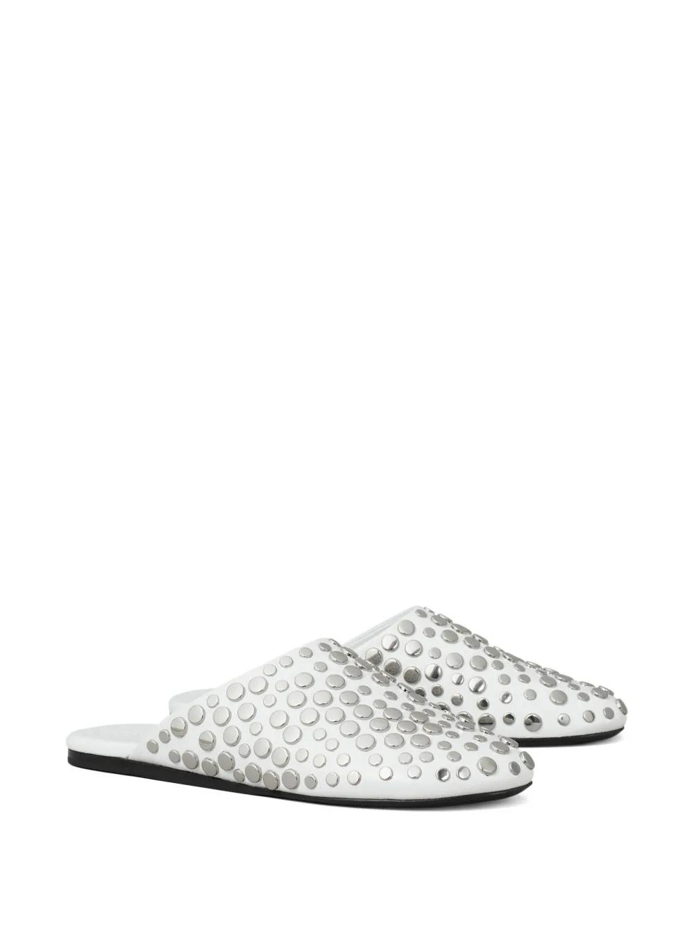 Tory Burch studded leather mules Silver