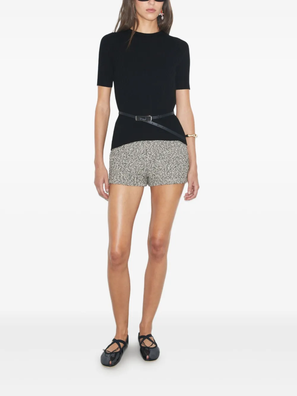 Tory Burch ツイード ショートパンツ - ブラック Tory Burch ツイード ショートパンツ - ブラック