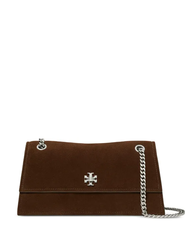 Tory Burch Kira Suede Shoulder Bag in Brown