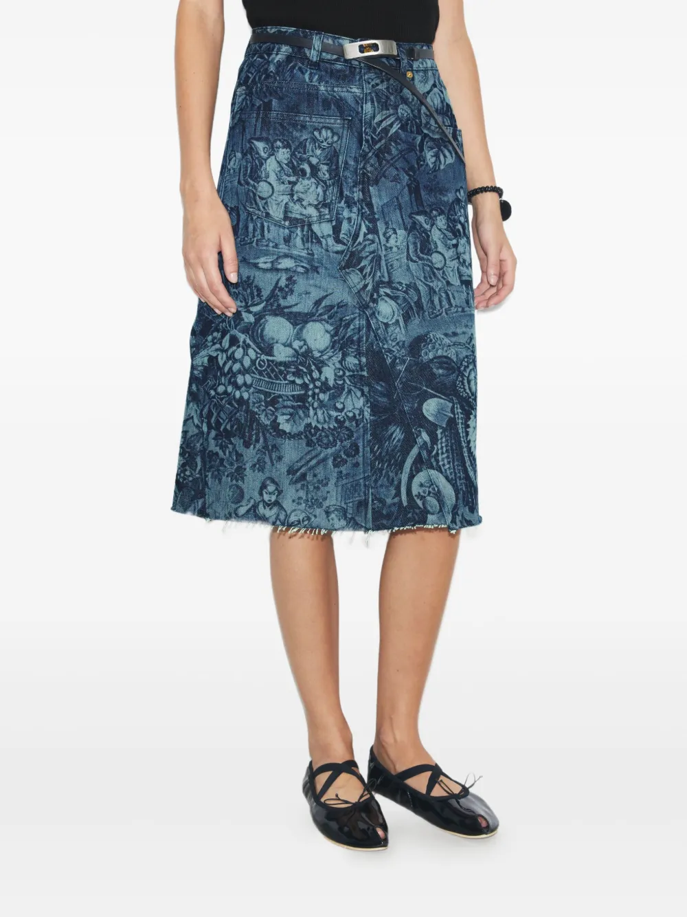 Tory Burch Spijkerrok met print Blauw