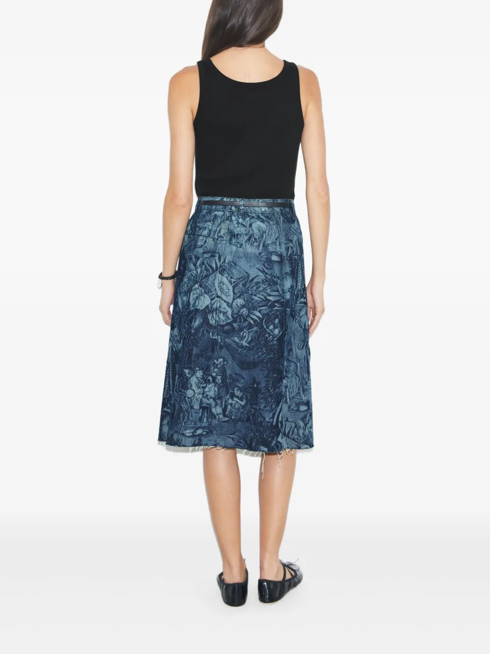 Tory Burch Spijkerrok met print Blauw