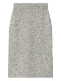 Tory Burch tweed midi skirt - Black