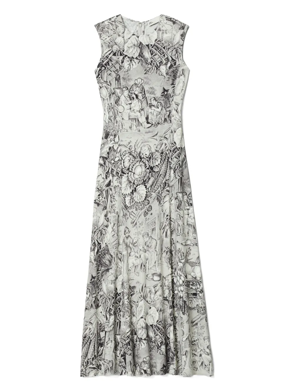 Tory Burch sleeveless print maxi day dress Grijs
