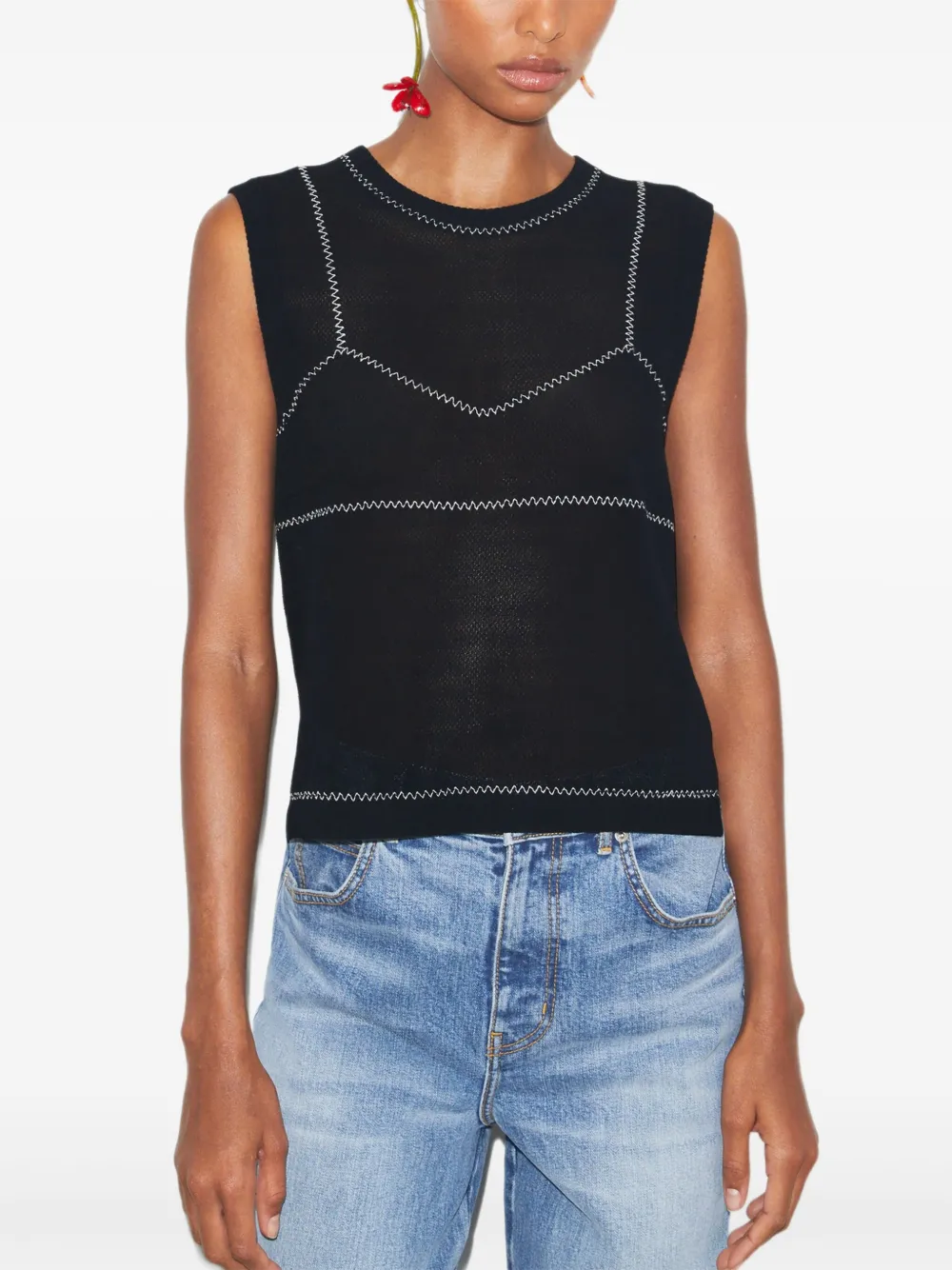 Tory Burch Mouwloze top Zwart