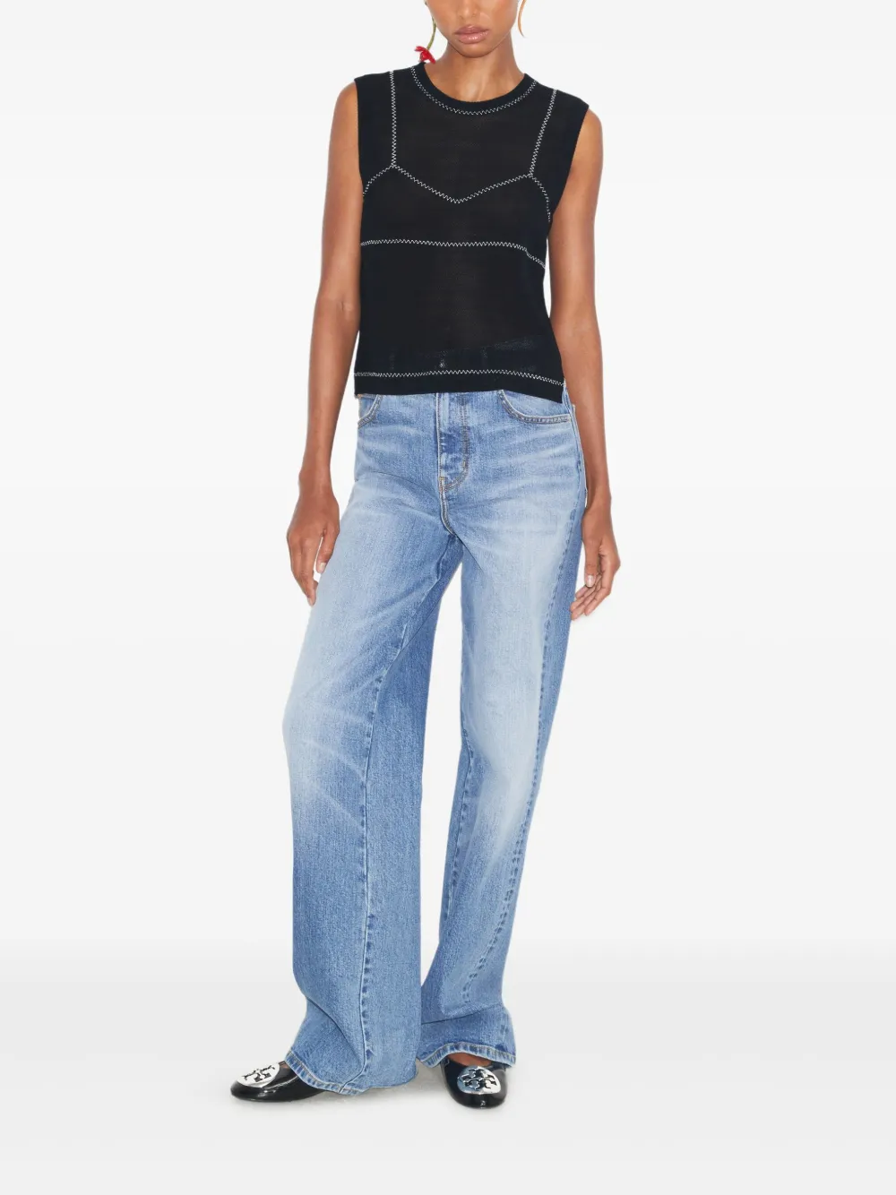 Tory Burch Mouwloze top Zwart