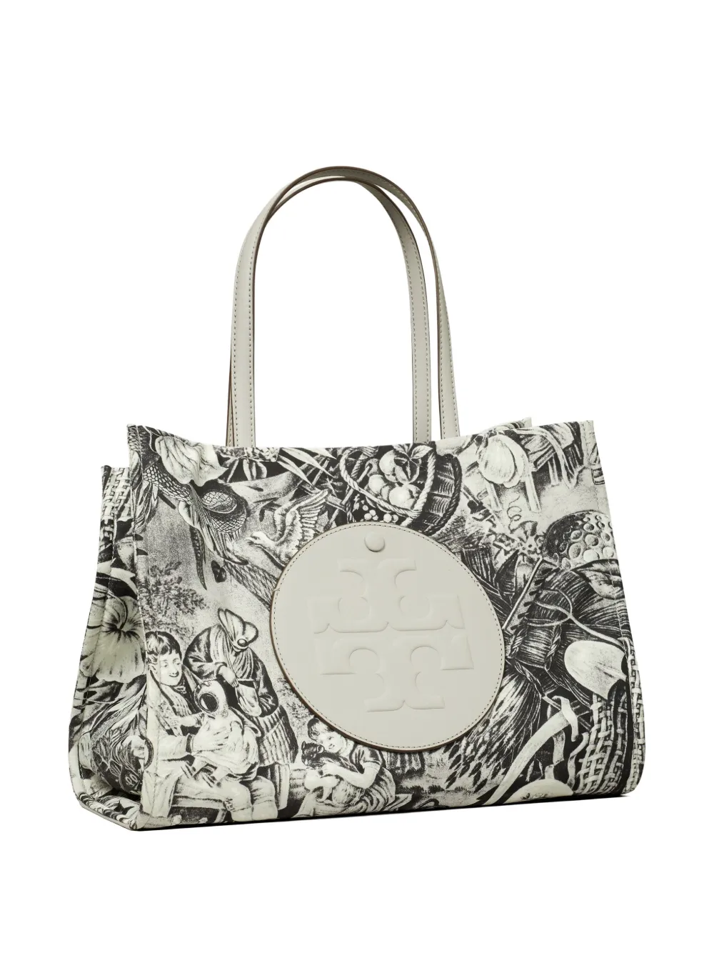 Tory Burch Ella shopper met kettingprint Grijs